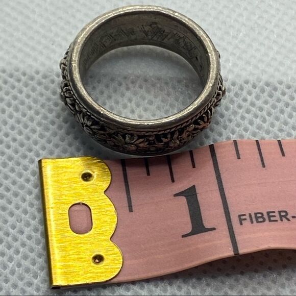 Vintage floral silver ring - size 7.5 - Picture 2 of 5